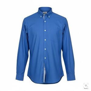 Express Men's Casual Blue Button-Down Shirt